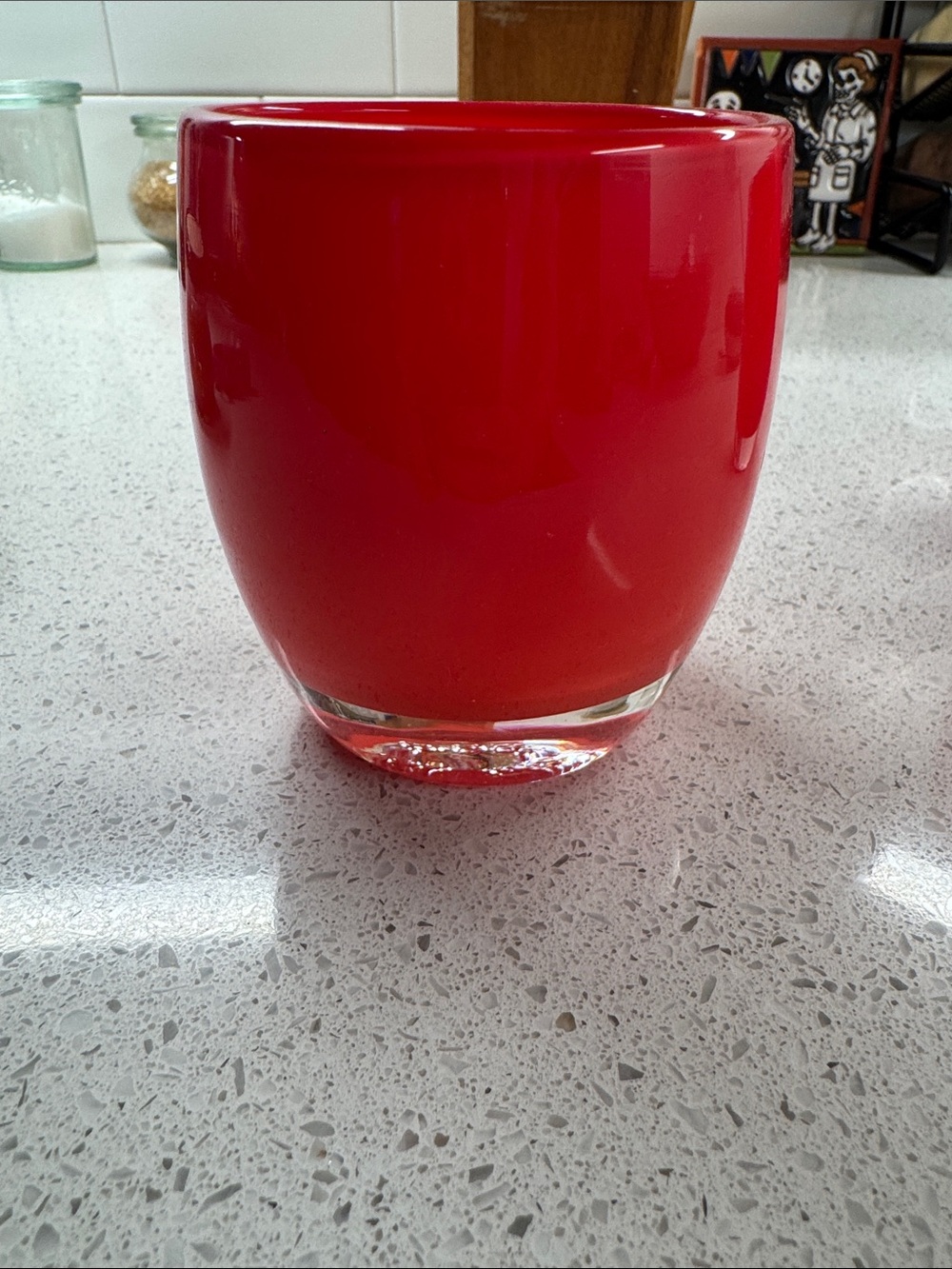 Red Glass Vase/Votive